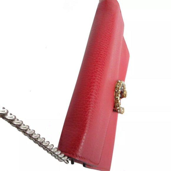 Auth GUCCI Dyonisus Chain wallet Red leather - Picture 6 of 12